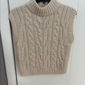 a new day Cable Knit Turtleneck Sweater - Beige